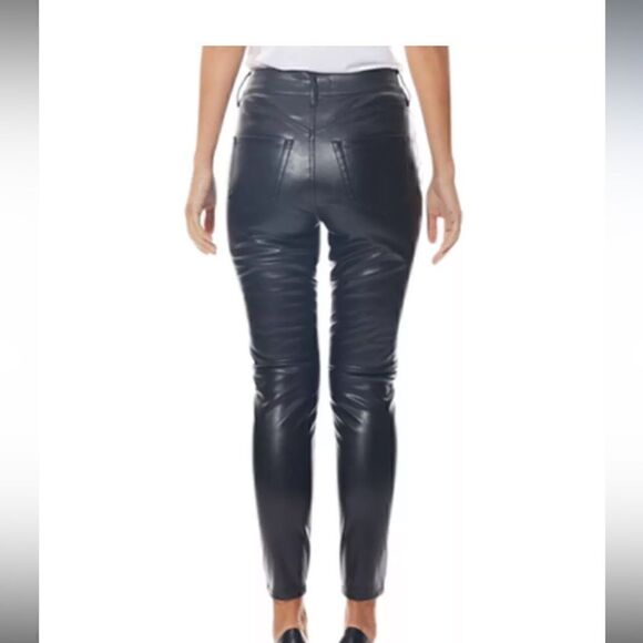 New DOLLHOUSE Juniors' Vegan Leather High Rise Skinny Jeans Black pants Size 0… - Picture 3 of 7